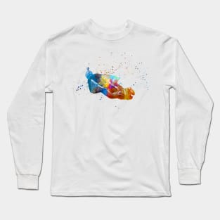 Man with wings in watercolor Long Sleeve T-Shirt
